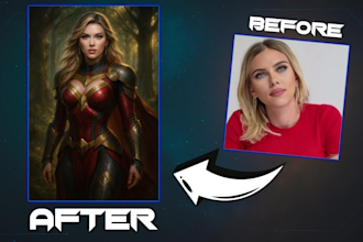 turn you into a realistic superhero portrait