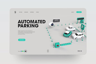 3d animated landing page using spline, react js, threejs, figma to webflow