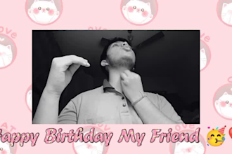 wish sweet happy birthday message video with beatboxing song