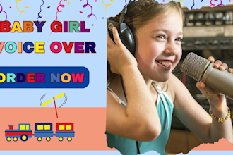 record a real cute little girl voiceover for acx audiobook narration