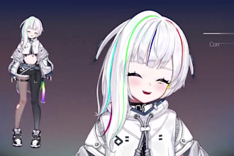 draw and rig 2d vtuber model live2d rigging anime vtuber commission for streamer