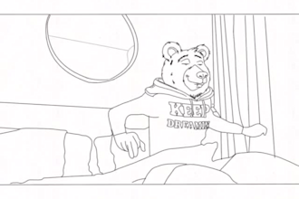 create 2d line art animation, frame by frame animation, 2d traditional animation