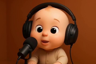 create hilarious baby podcast video, ai talking video, ai baby tiktok reels