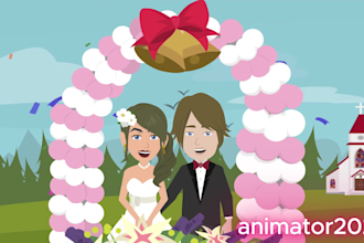 create a beautiful 2d animated music video