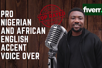 record an african accent voiceover professionally