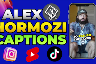 edit short form videos with captions styled like alex hormozi