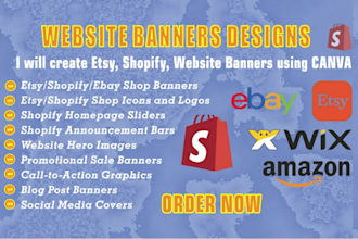 design ecommerce website banners for shopify amazon etsy and spotify banner ads