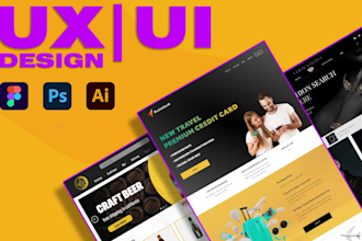 develop UX UI design of website in figma