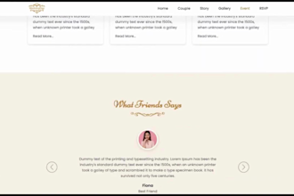 create a wedding website for digital invitation with rsvp