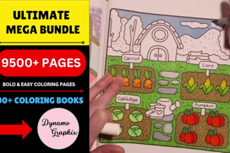 provide bold and easy coloring book bundle for amazon kdp