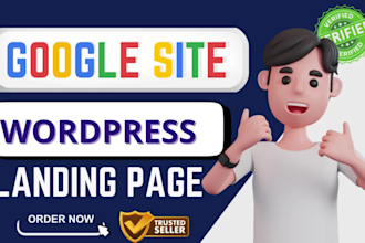 google site, landing page design, wordpress website design with elementor pro