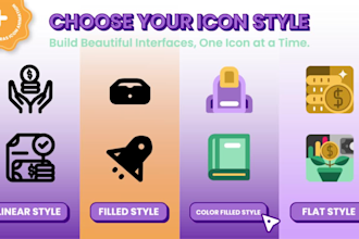 design simple and modern custom icons