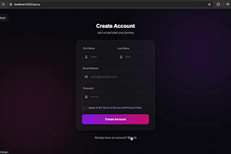 build nextjs auth UI with login and signup