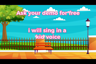 record real child singing  vocal in englisn or spanish