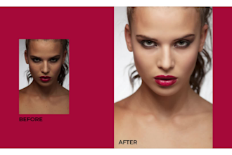 do professional portrait model retouching