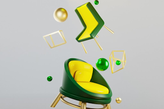 create high quality 3d furniture animation and rendering