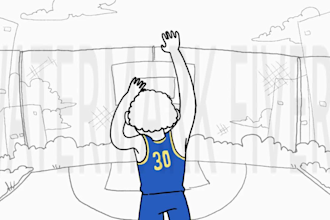 do 2d traditional animation, frame by frame animation, hand drawn , 2d line art