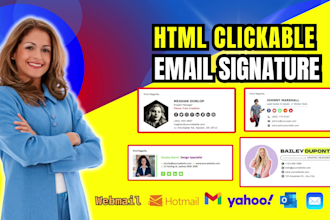design responsive HTML email signature clickable email signature