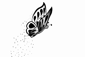 create black and white 2d sketch animations frame by frame