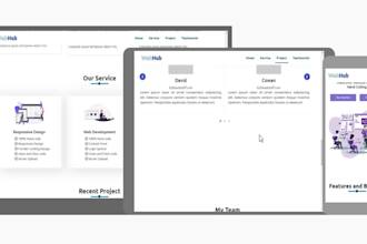 create a modern responsive awesome landing page website