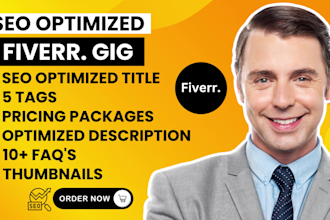 write complete gigs with SEO description for fiverr profile to get higher sales