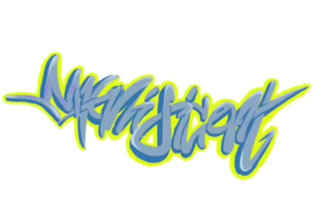 make a graffiti lettering art logo