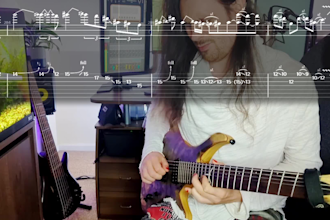 shred some rad 80s rock and metal guitar