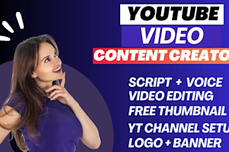 be your your youtube video content creator or video creator