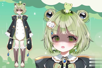 draw custom live 2d vtuber model, live 2d rigging, vtuber commission