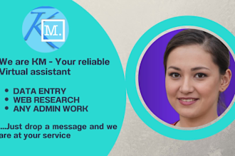 be your virtual assistant for web research, data entry