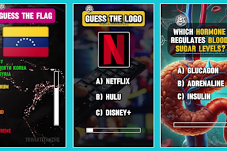make high quality trivia quiz shorts for your social media