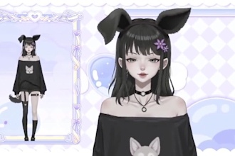 vtuber live2d model,rig,avatar,anime,vrchat,3d vtuber,pngtuber,cubism,animaze,oc