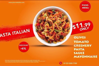 create amazon food menu design for restaurant