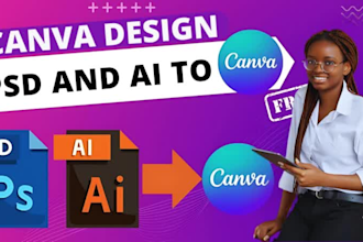 convert any file PSD,PDF,ai, and other to canva editable