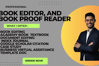 do book editing,academy book, textbook, document, index journal, google citation