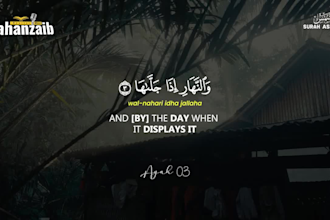 design quran recitation audio and videos with thumbnails for youtube