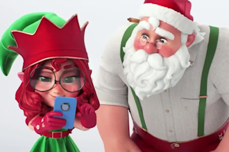 do viral cgi, 3d christmas animation, 3d christmas video, 3d cartoon animation