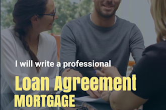 draft loan contracts, loan and mortgage agreement