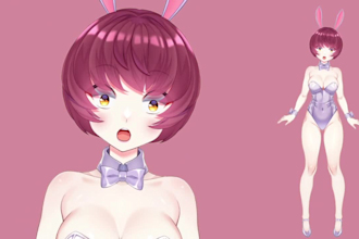 do live2d model art in anime or cartoon style for vtuber
