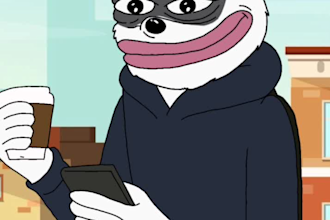 crypto meme video, 2d animation video, meme coin art, solana meme, web3 art