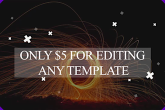 edit any after effects template cheap