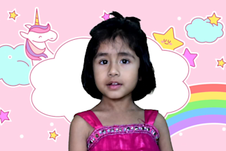 create kids learning video for you
