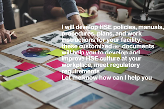 develop hse procedures and work instructions