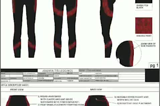 do technical flat sketch and factory ready detail tech pack