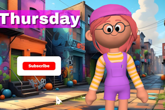 create amazing kids learning 2d and 3d animation for youtube videos