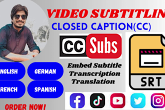 add professional synced subtitles or captions to your video 12 hours