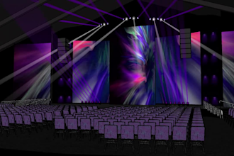 create a 3d stage design for your event