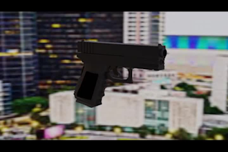 create low poly 3d shotgun model in blender