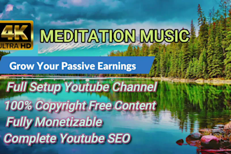 setup your channel and create 30 meditation and relaxing music videos