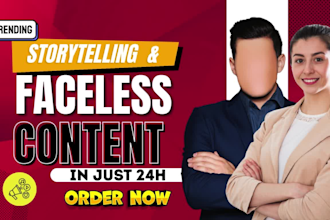 create faceless videos, talking head, storytelling content